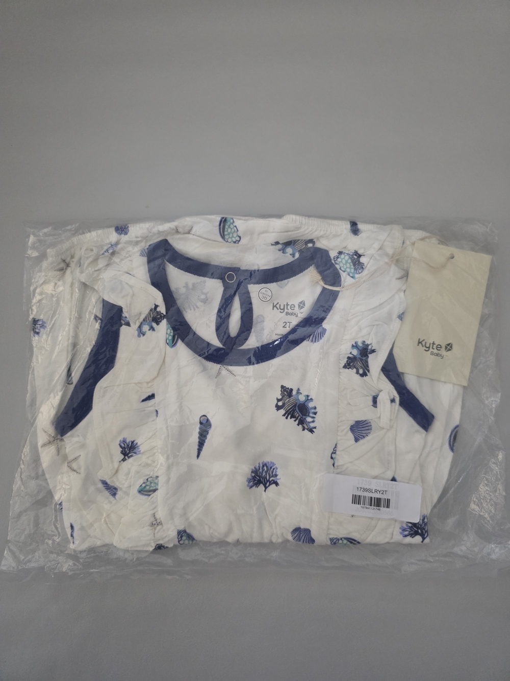 NWT Kyte Baby Bubble Romper in Royal Shell - Size 2T